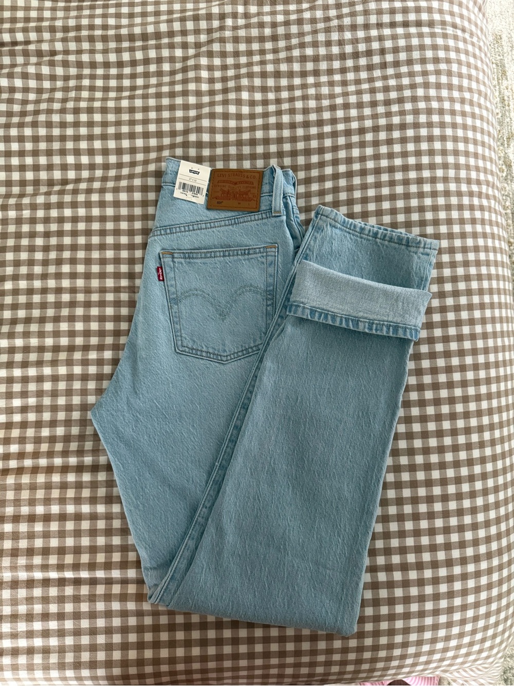 Levi's Light Blue Straight Womens Jeans - 501 Style - Picture 3 of 5